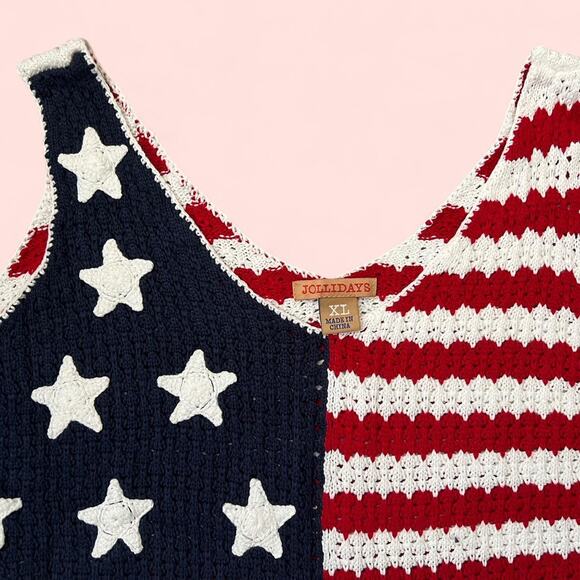 Red white and blue crochet - Picture 2 of 5